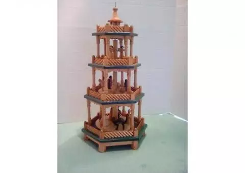 Nativity 4-tier carousel and candles